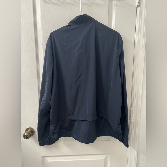 Theory Men’s Scotty Bevan Double Zip Front Jacket Windbreaker Navy Blue Size XL - Picture 7 of 10
